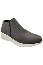 Naot Leather Dual-zip Sneakers Zodiac Smoke Gray Nubuck