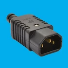 3 Pin IEC Male Kettle Socket Rewireable IEC C14 Straight Plug Adapter Converter