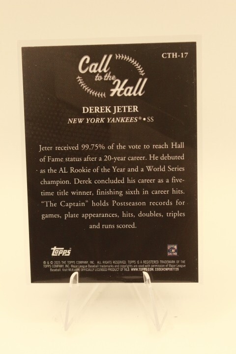 2025 Topps Series 1 - Derek Jeter #CTH-17 Call to the Hall