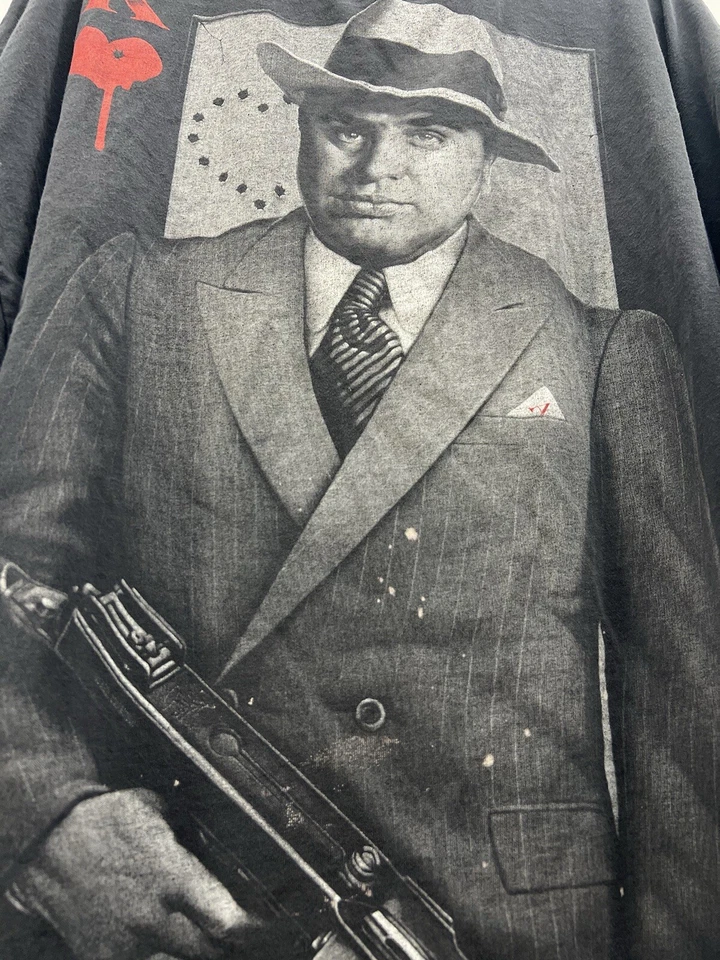 De colección Y2K Al Capone Scarface Gangster Doble Cara T Talla 3XL, #TG Foto 2 de 4