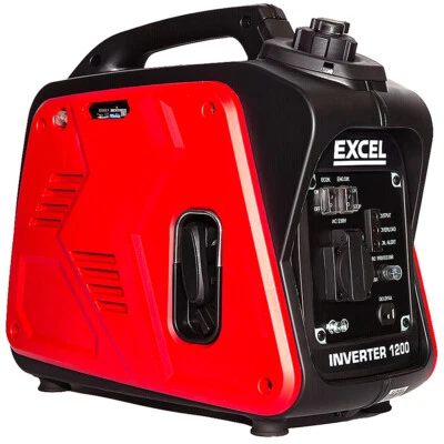 EXCEL 1200W Petrol Generator Inverter Pure Sine Wave Instant Power 4Stroke Engine 60CC