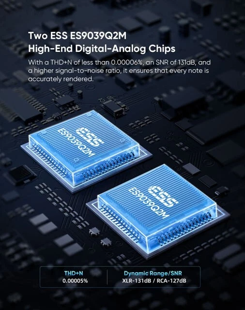 SMSL DO100PRO Desktop HiFi Bilanciato ES9039Q2M *2 DAC Supporto TV HDMI (ARC) PS5 - Immagine 4 di 4
