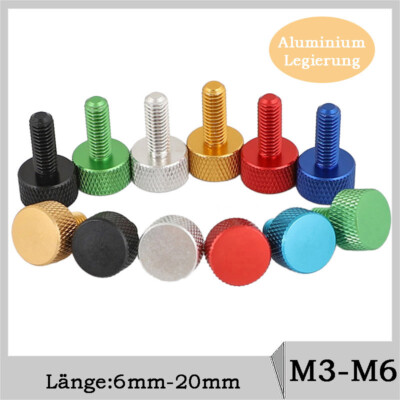 M3 M4 M5 M6 Rändelschraube Aluminiumlegierung Rändelschrauben  Schrauben - Farbe