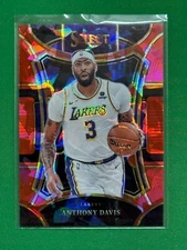 2023-24 Panini Select Mezzanine Red Cracked Ice Prizms #381 Anthony Davis