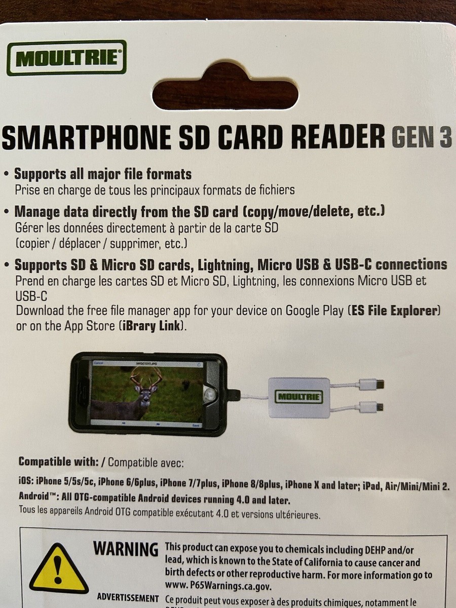 Moultrie Smartphone SD Card Reader Gen