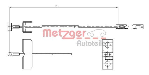 Metzger 11.6803 Seilzug, Feststellbremse Passend FüR Nissan Opel Renault-image