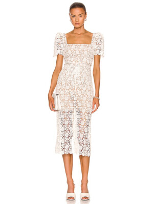 chinese dress ladies Self Portrait Pink Guipure Lace Midi Dress – RAG REVOLUTION