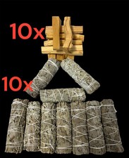 SAGE 4"  10 Palo Santo Holy Wood Incense  10 White Sage Smudge 4" Sage Smudge