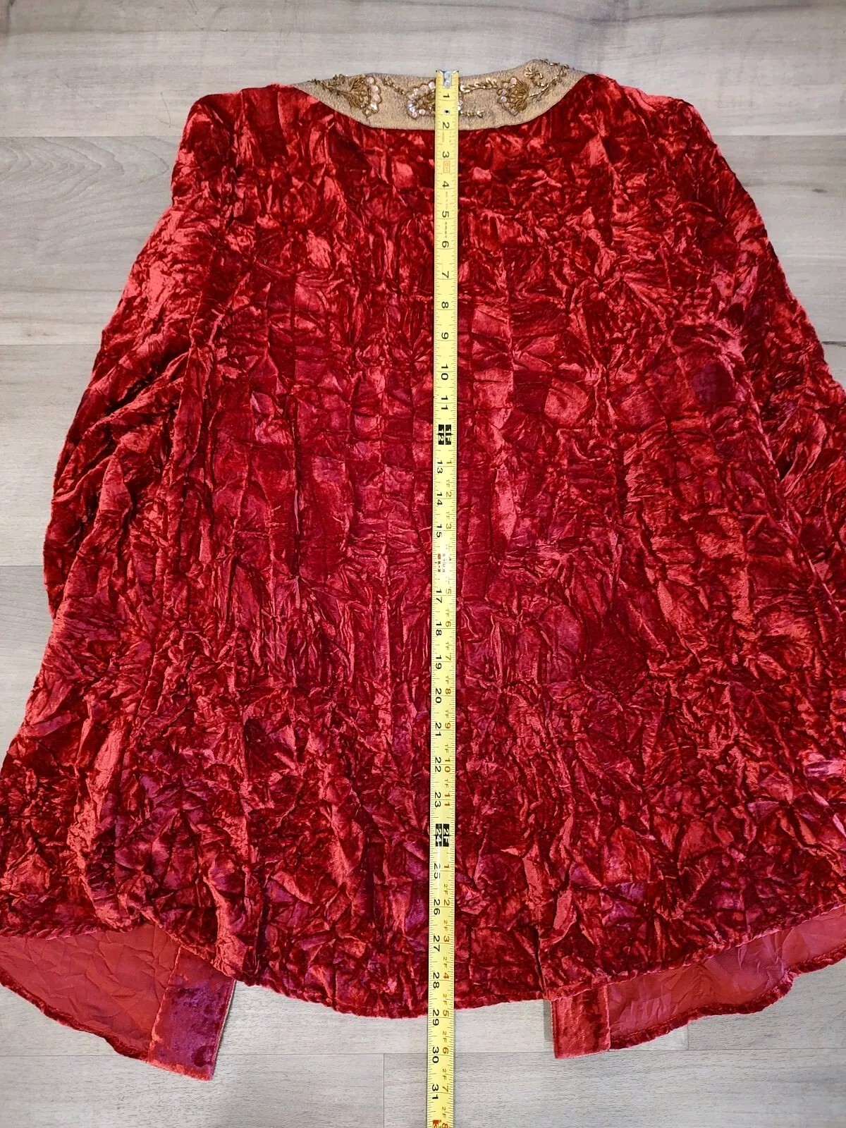 Soft Surroundings Women's Jacket Medium Red Crush… - image 10