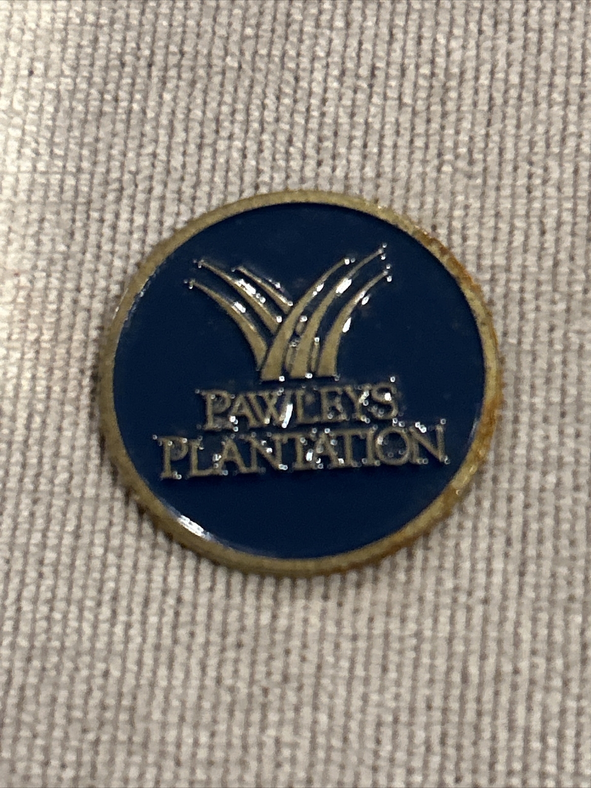 Vtg Pawley&rsquo;s Plantation Club Golf Magnamark Design Brass Divot Tool Ball-Marker