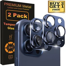 For iPhone 15 Pro Max 15 Pro Plus Metal Glass Camera Lens Full Cover Protector