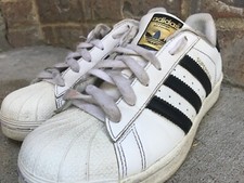 Adidas Superstar C77154 White/Black, Kids Size 4.5 Trefoil  Three Stripe