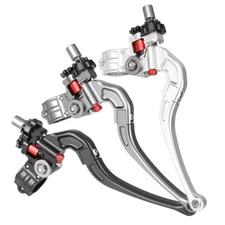 22mm 7/8" Folding Foldable Pivot Bike Clutch Perch Lever CNC Aluminum Motorcycle