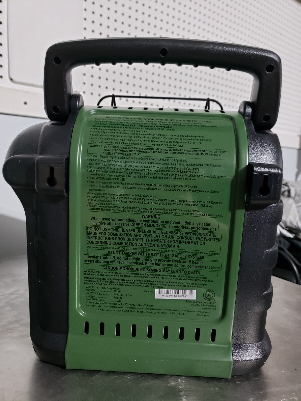 Little Buddy Portable Propane Gas Heater by Mr. Heater – Green 9000 BTU –  CDE