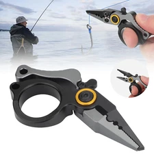 Mini Fishing Pliers Scissors Line Cutter Fishing Hook Remover Black Gray