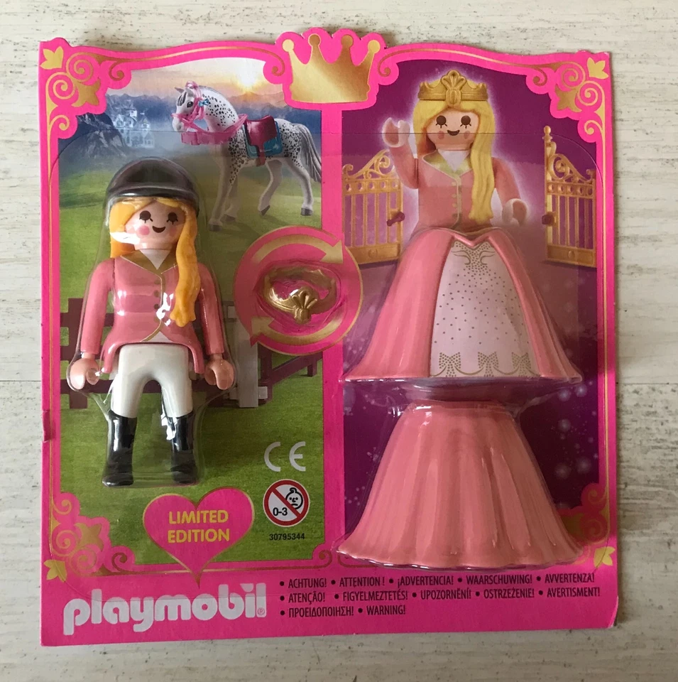 FIGURINE NEUF SOUS BLISTER PLAYMOBIL PINK ANAIS PRINCESSE CAVALIERE TENUE ROSE