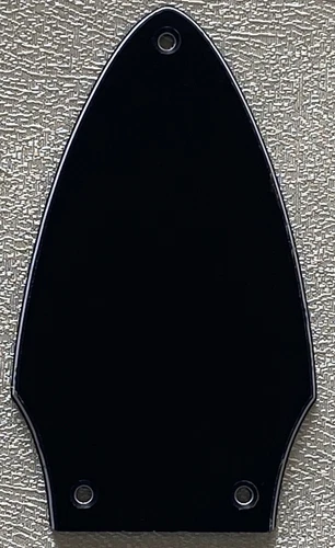 Custom For Gibson Flying V Truss Rod Cover & Gold Foil Decal Black