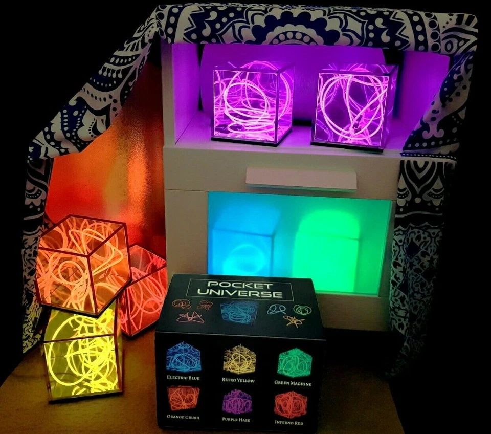 Pocket Universe Infinity Mirror Cube - 6 Colour Fun New Glow Activity Light Toy - image 4 of 4