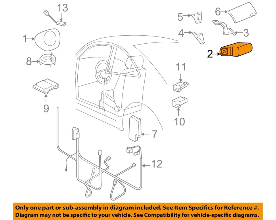 Used Instrument Panel Air Bag fits: 2007 Volkswagen Beetle front passenger dash Foto 3 de 4