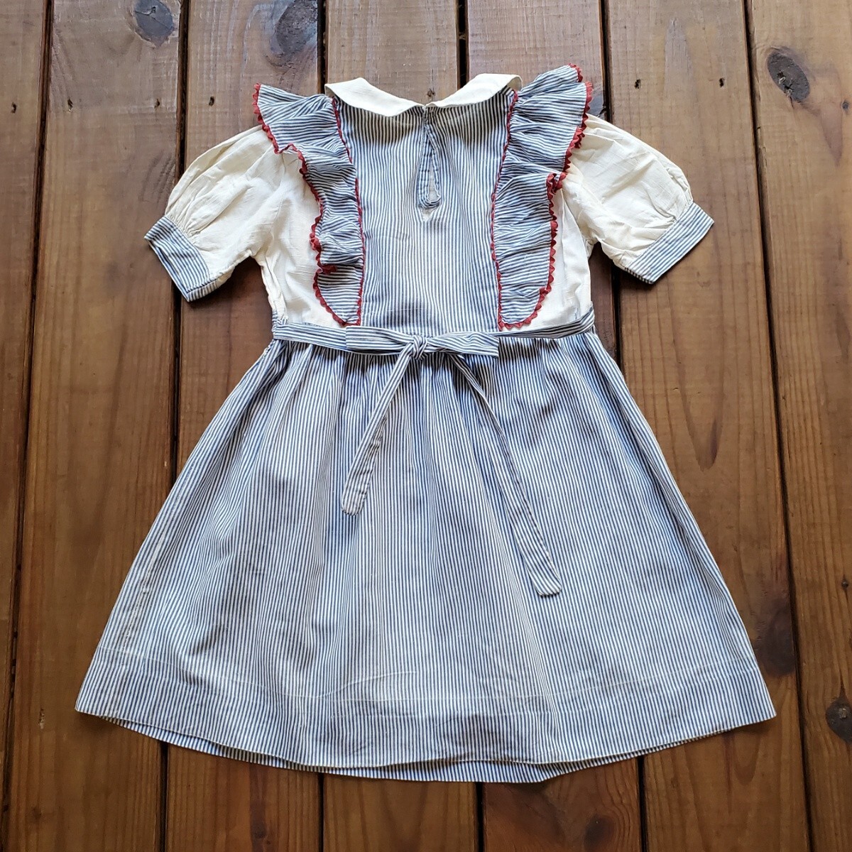 True vintage antique 1930's 30's baby toddler little girls stripe pinafore  dress | eBay