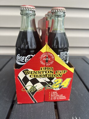 Jeff Gordon 1995 Winston Cup Champion Coca-Cola Bottles Six Pack Unopened