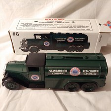 Ertl 1992 Amoco no 6 1930 Diamond T Tanker Bank Red Crown Gasoline 9467