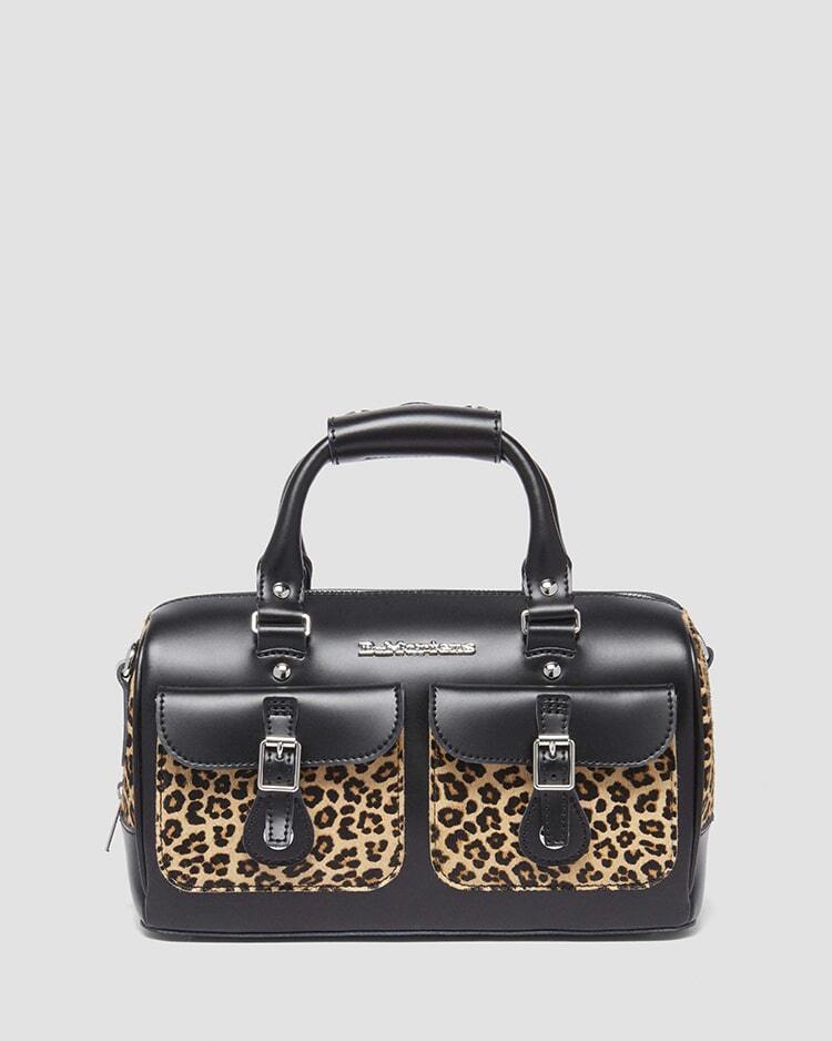 Dr. Martens 41081001 KIEV LEOPARDHAIRON TOP HANDLE BAG BLACK
