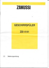  Zanussi Dishwasher ZDI 4141 Instruction Manual