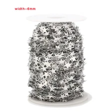 3Meters Silver Stainless Steel Stars Chains Handmade Chains for Necklace Making
