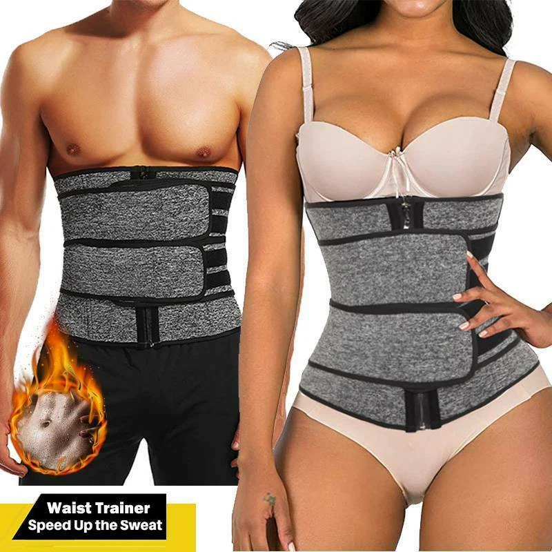 Gym Waist Trainer Body Shaper Slimmer Sweat Belt Tummy Control Cincher  Girdle UK