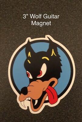 Grateful Dead - 3  Jerry Garcia Wolf Guitar Magnet - Free Ship