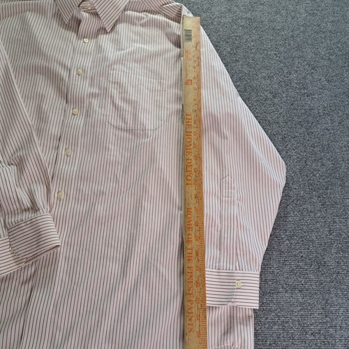 Brooks Brothers Shirt Mens Size 17/34 White Red Striped Long Sleeve Button Up - Picture 8 of 11