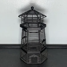 Vintage Lighthouse Metal Tea Light Votive Candle Holder- 9" x 5"