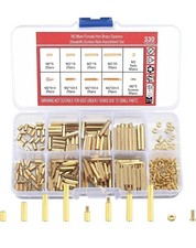 330 Pcs M2 Male Female Brass Hex Spacer Standoffs Screws Nuts, Brass Spacer Hex