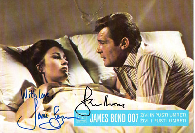 ROGER MOORE JANE SEYMOUR JAMES BOND ORIG STILL 10-6 SIGNED  COA PHOTO PROOF