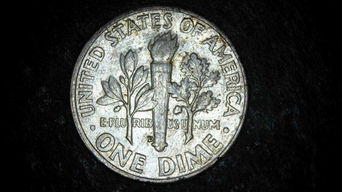 1952 - D Roosevelt Silver Dime, 10c #408 - 第 2/8 張圖片