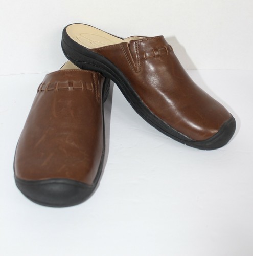 Womens Keen Winslow Brown Leather Clogs shoes 8.5M Mint 8 READ - Picture 2 of 6