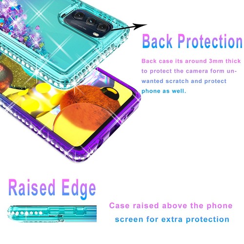 Coque pour Moto G 5G 2022 Coque Téléphone Paillettes Diamant + Verre Trempé Protecteur - Photo 25 sur 31