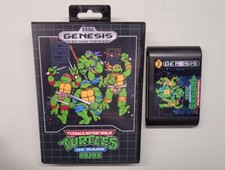 Teenage Mutant Ninja Turtles of Rage Remix for Sega Genesis + case & cover art