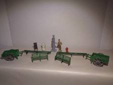 VINTAGE LEAD METAL MINATOY-AUTHENTICAST,ETC.CARTS,BENCHES,GAS PUMP AND MORE 