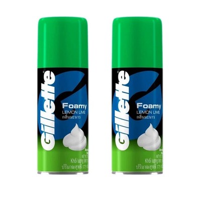 GILLETTE Foamy Lemon Lime Shaving Cream Refreshing 175ml  FREE SHIPPING