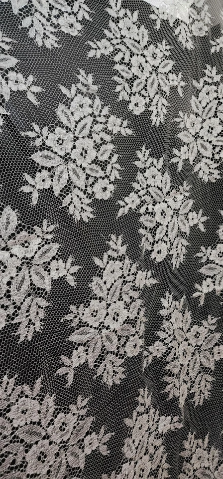 Luxury French Metallic Floral Lace – 5 3/4 Yards x 36" Wide - Made in France - Image 2 of 4
