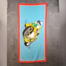Vintage 90s Moto GP Superbike Beach Towel Mot...