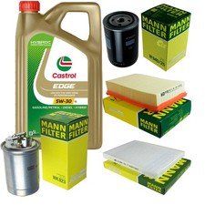 INSPEKTIONSKIT FILTER CASTROL 5L ÖL 5W30 für VW Caddy II Kasten 9K9A 1.9 SDI