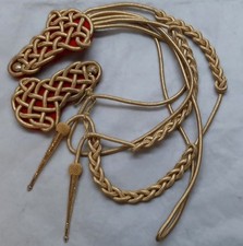 HCav Aiguillette L/G British Army The Life Guards Ceremonial Gold Cord & Boards