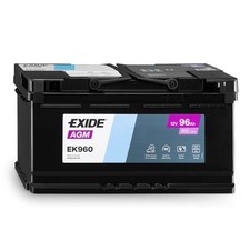 Exide EK960 AGM Autobatterie 12V 96Ah 850A/EN Start-Stop betriebsbereit *NEU*
