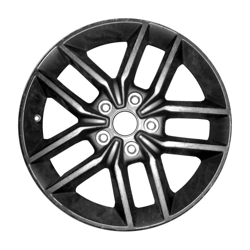 18x8 10 Spoke Used Alloy Wheel Polished & Painted Dark Charcoal Metallic 09164 - Image 1 of 1