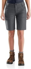 NEW- Carhartt Women's 103103 Professional Series Shorts, Shadow, Women's size 16