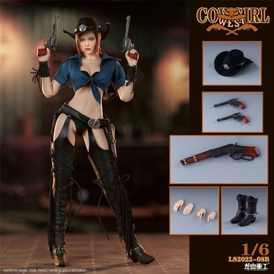 Long San heavy industries Western Cowboy Female Bounty Hunter Blue 1/6 Figure