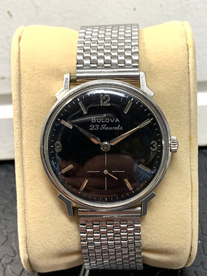 Vintage 1960s Bulova Surf King 23 Jewel Watch w/ Period correct Bracelet 10k RGP